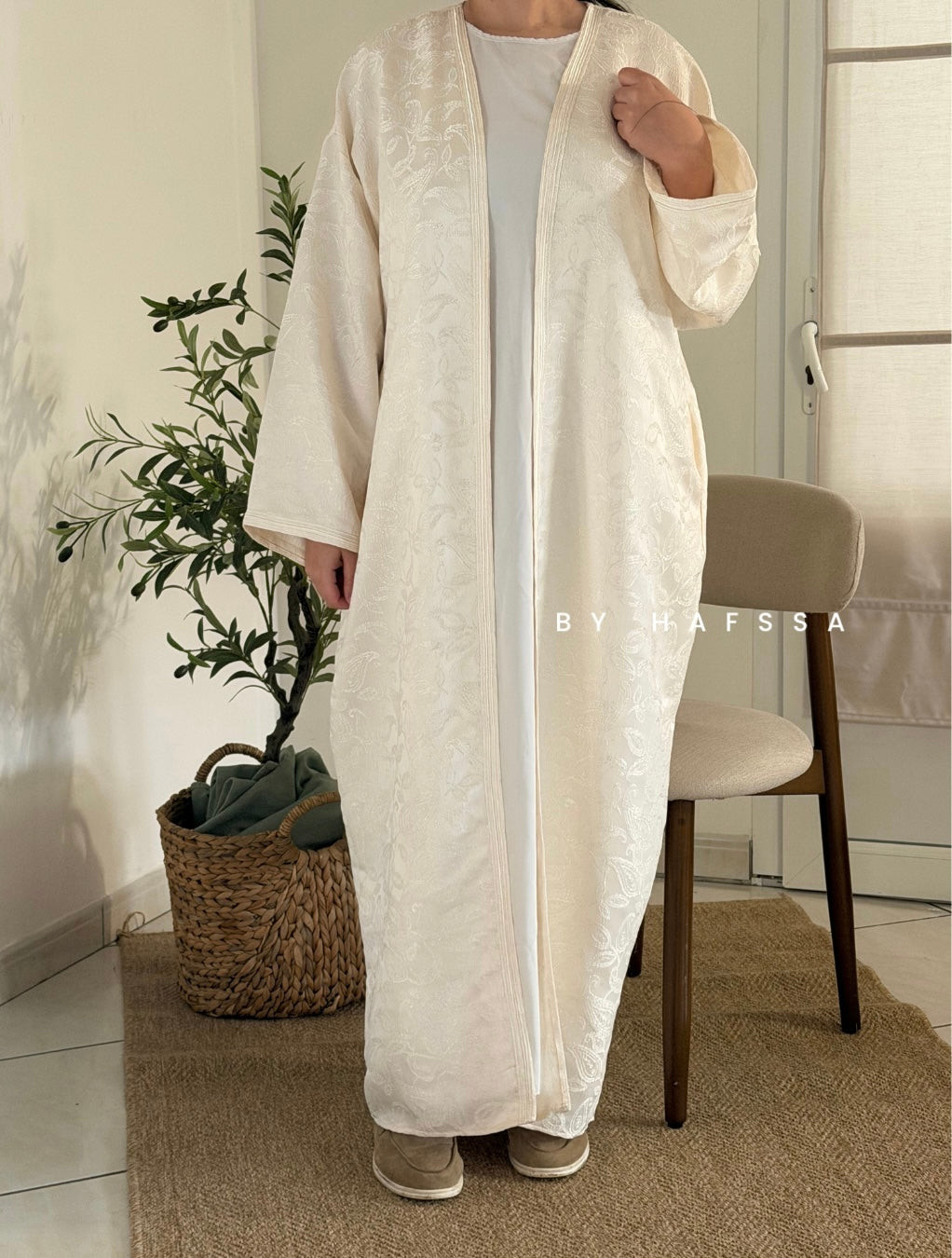 Kimono long Lina - Crème