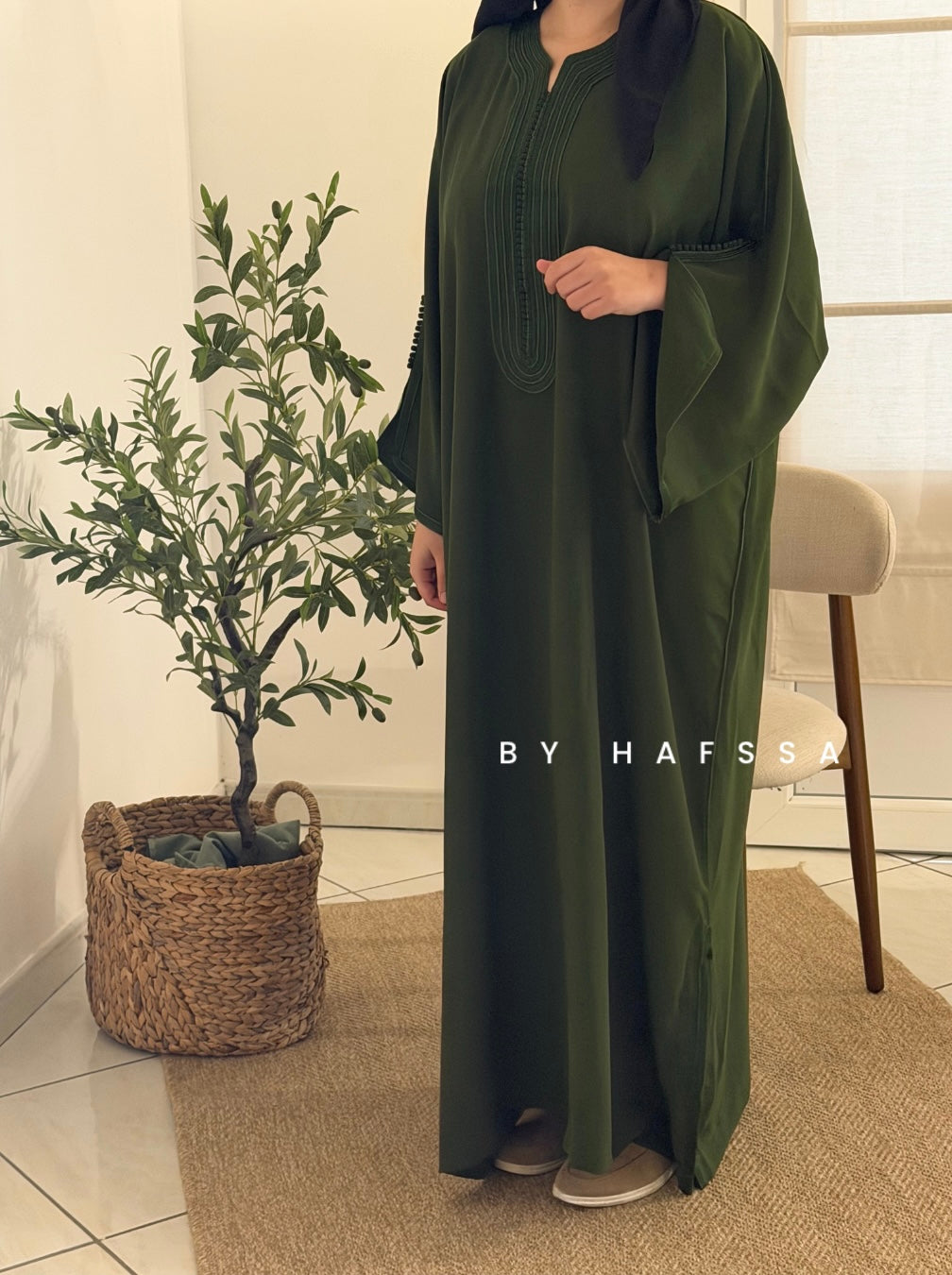 Abaya Nour - Vert Olive